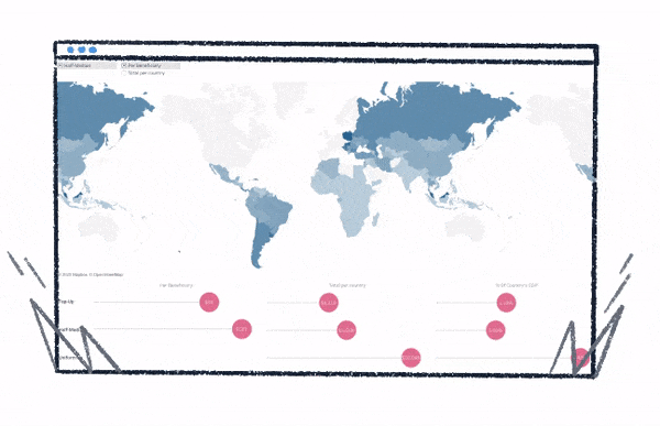 An interactive map is displayed in a web browser